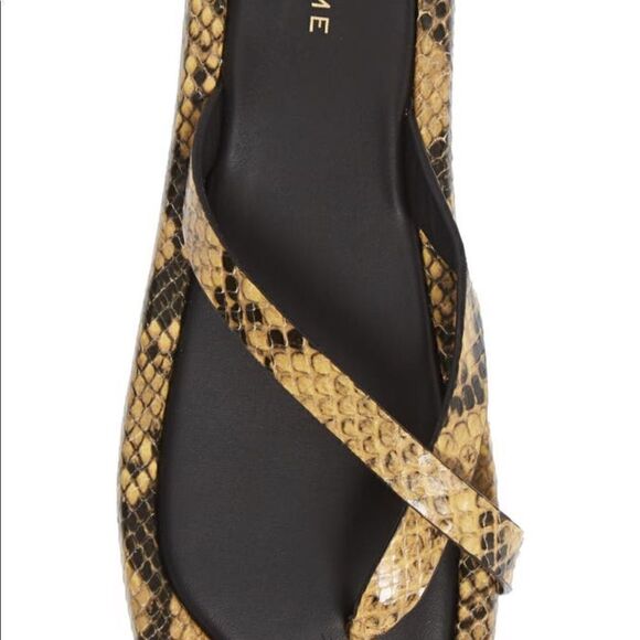 NWT FRAME Le Montauk Criss Cross Sandals, Size 39.5 Euro/9 US, Python Multi - Picture 13 of 14